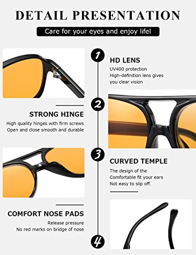 Classic Vintage Aviator Sunglasses for Women Men Large Frame Retro 70s Sunglasses3