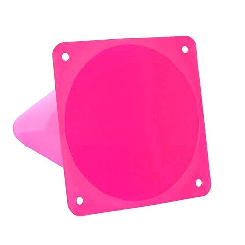 Miniatura 3 de Alyoen Conos de tráfico de 9 pulgadas, conos deportivos de plástico, conos de entrenamiento de fútbol rosa para actividades al aire libre y eventos
