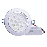 LemonBest Ultra-Thin LED Recessed Ceiling Light with Junction Box, Selectable 2600K/2800K/6300K/7000K Dimmable, 10W CRI 90+, Recessed Ceiling Lights Fixture, Energy Star