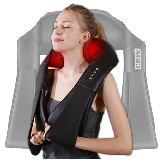 Aparato de masaje de espalda y nuca para la oficina o el hogar, masajeador Shiatsu caliente, masaje corporal corporal corporal y cuello masajeador corporal para los pies del dispositivo de masaje