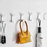 ★ Gancho multifuncional: Nuestro gancho es adecuado para colgar utensilios de cocina, toallas, toallas de baño, perchas, abrigos, abrigos, bolsos, mochilas y muchos otros accesorios. También se pueden colgar perchas.