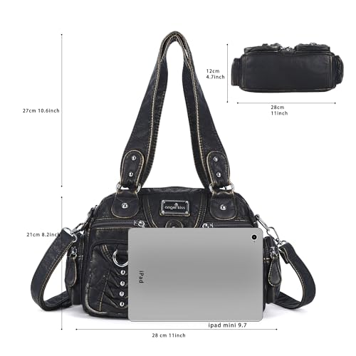 Angel Kiss Small Purse Handbag for Women Crossbody and Shoulder Bags Multipocket Soft Hobo Purses Adjustable Strap2