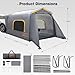 SanHima SUV Tent for Camping with Gull Wing Awning - Waterproof Up to 8 Person Car Tent for Family, Van Jeep CUV Model Y, 8Ft x 8Ft x 7.6Ft