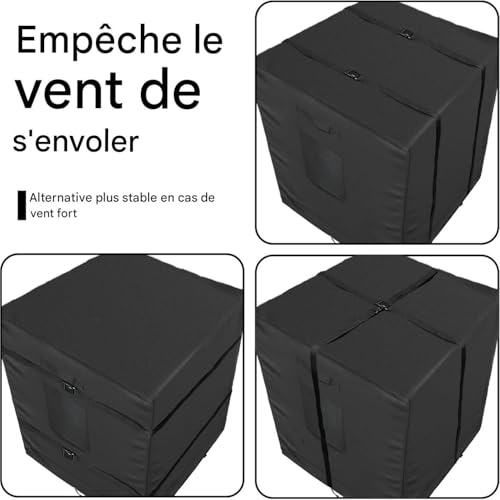 Housse pour climatiseur bâche de protection réutilisable toutes saisons - 7