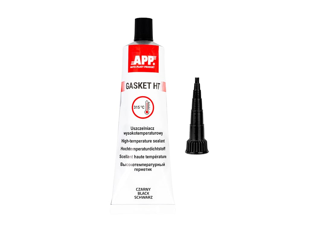 App Gasket HT - Black Paste Engine Gaskets | Silicone High Temperature Black -60°C/+315°C | Sealant Resistant to Petrol and Many Chemical Factors | Cars, Motorcycles, Stoves, Fireplaces, Boilers |-image-5
