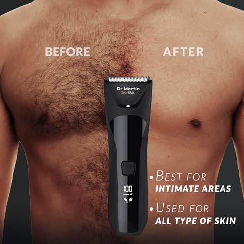 Image of Manspot Groin Hair Trimmer For Men, Electric Ball Trimmer /Shaver, Replaceable Ceramic Blade Heads, Waterproof Wet /Dry Groin & Body Shaver Groomer, 90 Minutes Shaving After Fully Charged (Clearball)