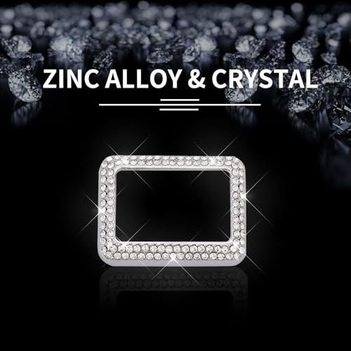Image of Bling Hazard Warning Button Cover Sticker Fit for 11th Gen Honda Accord Civic CR-V 2024.(Silver 2)