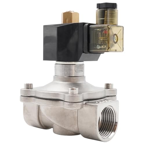 Électrovanne électrique normalement ouverte eau huile gaz 3,2 cm AC 220V inox 304 DN32 - 4