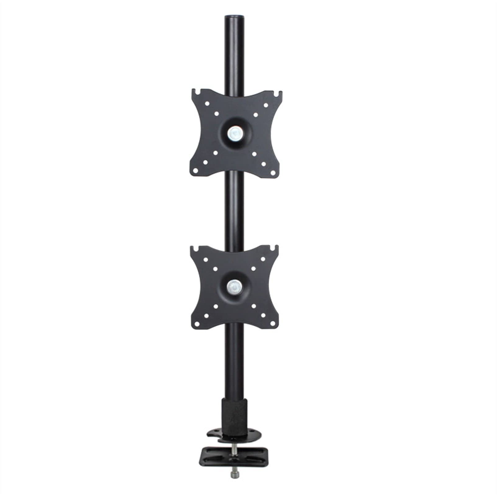 Braccio del supporto di visualizzazione Supporto da tavolo for doppio monitor LCD, resistente, impilato, regolabile, con base perforata, sostiene 2 schermi verticali fino a 27" Staffa di visualizzazio