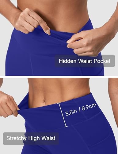 Image of ISEEGZ 15 inch / 18 inch / 21 inch / 25 inch Capri Pants for Women High Waist with Pockets Women's Capris Workout Yoga Pants Loose Straight Leg