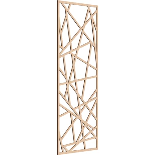 Image of Conway Decorative Pierced Fretwork Wood Wall Panels, 35 3 /8 inchW x 89 3 /8 inchH x 3 /8 inchT, Red Oak
