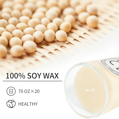Scented Candles Gifts Set, Vintage Retro Stlye Hand Poured Natural Soy Wax Transparent Glass Candles Perfect Women & Men Gifts with Essential Oils for Aromatherapy Relaxation 12pcs - Image 5