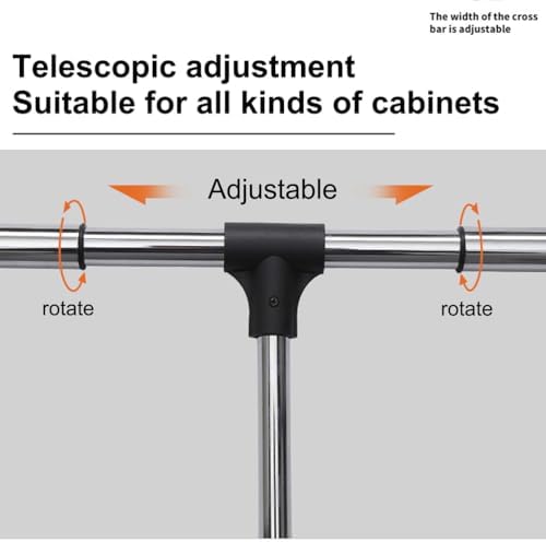 Clothes Rod for Closet Pull Down, Adjustable Wardrobe Hanger Lift, Vertical Space Saver Organizer Hardware