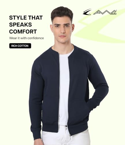 Image of AWG ALL WEATHER GEAR Jackets for Men | Casual Sports Jacket | Gym Jackets for men | Cotton Jacket with Zip | Bike jackets | Winter Wear Men Stylish