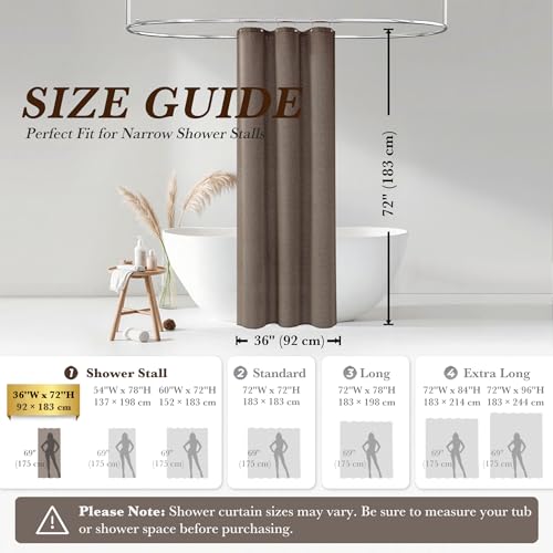 Seasonwood Taupe Linen Shower Curtain Farmhouse Bathroom Decor 36x72 Inches by Seasonwood - Used condition - Image 8