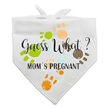family Kitchen My Mom is Pregnant Announcement Dog Bandana, Gender Reveal Photo Prop Pet Scarf...