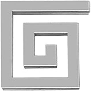 60 Pcs DIY Geometric Shape Acrylic Decorative Mirror Stickers Removable Adhesive Wall Mirror Décor for Living Room Home Background (Silvery)