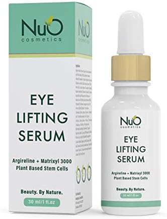 NuOrganic Age Defying Eye Lifting Serum with Hyaluronic Acid | Plant Based Stem Cells | Active Peptides | Protects & Revives Under Eye Area & Gives it a Youthful Look ● 30ML