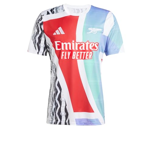 adidas Arsenal 24/25 Pre-Match Jersey Men's T-Shirt, Betsca/White/Black/Claqua, M