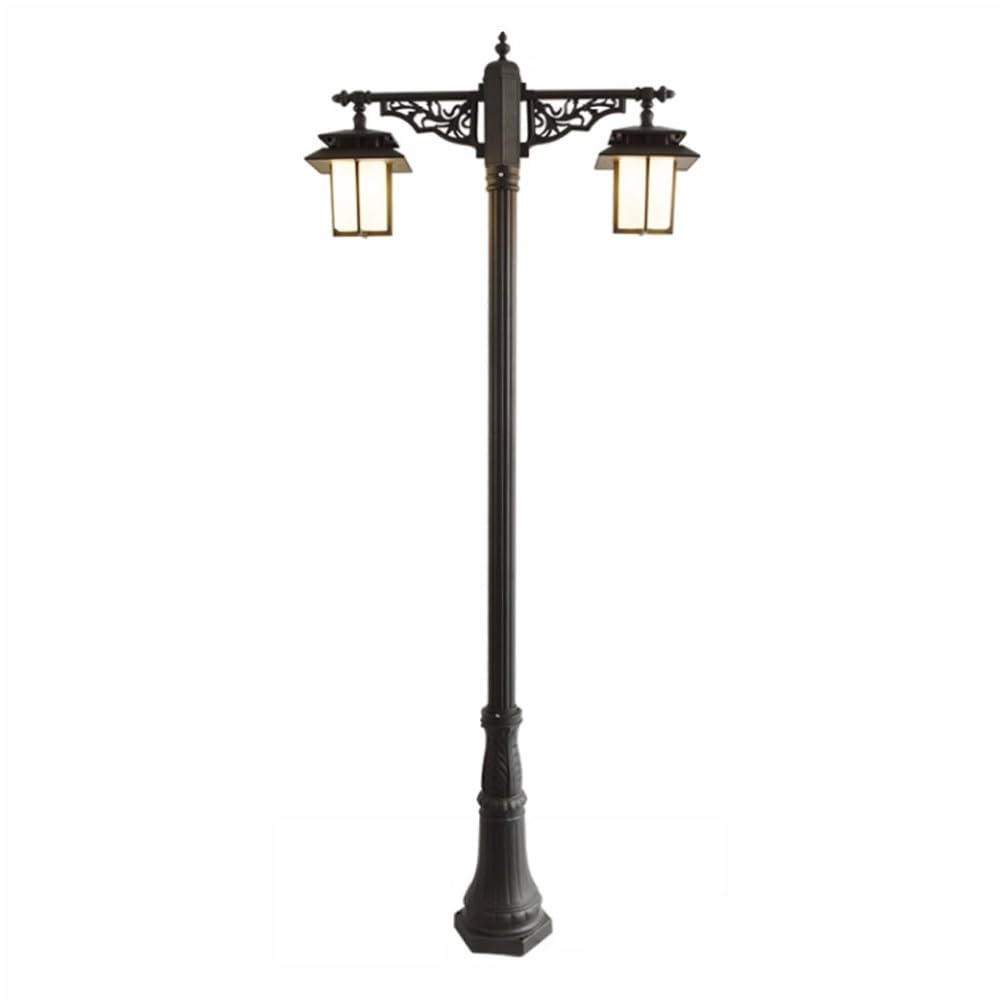 GTHTUHFD 1-2-Lights High Pole Lighting, Waterproof Street Lamp, Black Post Light For Yard Garden Gates Walkway Path Decoration,2-lights-H:94.5inch/240cm