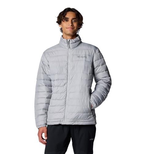 Chaqueta Columbia Powder Lite II gris: abrigo cómodo contra el frío en talla 1X