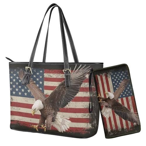 Set de bolso tote y billetera para mujer miniatura 1