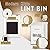 Magnetic Lint Bin for Laundry Room – Metal Hanging Lint Box with Lid & Cleaning Brush, Space-Saving Dryer & Washer Garbage Can, Modern Laundry Storage & Décor, White Lint Holder for Small Items