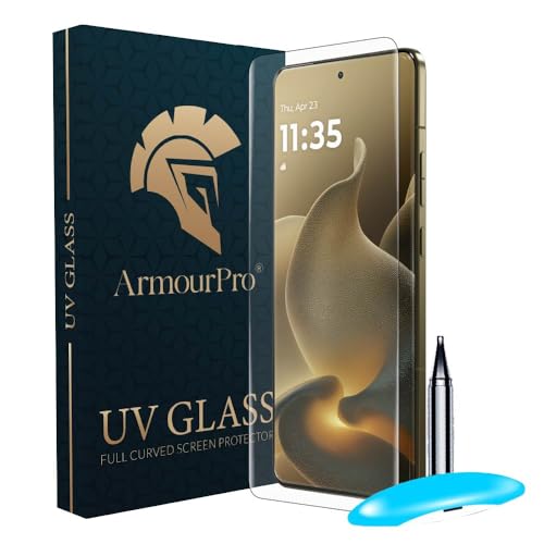 Image of ArmourPro Matte UV Tempered Glass for Motorola Signature, Curved Screen Protector, Anti-Glare, Edge-to-Edge Coverage, Fingerprint Friendly, Case Friendly | Pack of 1