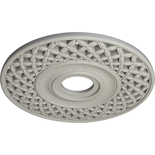 Médaillon de plafond Robin Ekena menuiseries Cm22rbamf 22 pouces couleur crème - 3