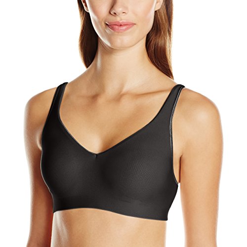 Hanes Women's Ultimate Smooth Inside and Out Unlined Wirefree, Black, 2X