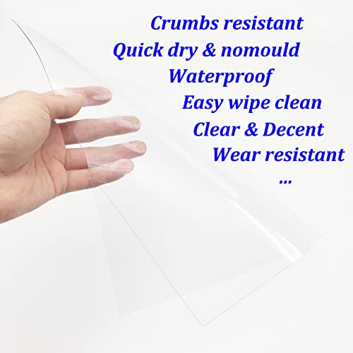 August Dream AD-MAT CLEAR 2PCS 2 Pcs Clear Placemats Transparent Wipe Clean Plastic Placemats Set Of 2 Clear Placemat thumb #3