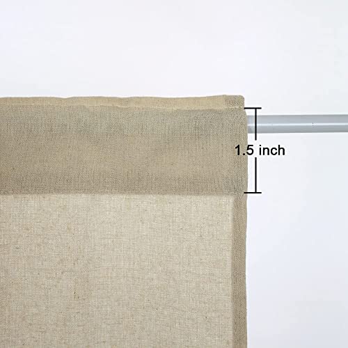 Zhh Kitchen Curtain Handmade Cotton Linen Crochet Short Curtain Rustic Shade Lace Tassel Window Valance Cafe Curtain, 59 X 17 Inch #TOP5