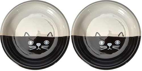 Nobby Bol à Lait en céramique pour Chat, Ø 14 x 2 cm, 1 pièce (Lot de 2)
