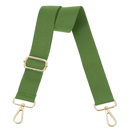 Image of uxcell Wide Shoulder Strap, 3.8cm Dark Green Adjustable Purse Strap Replacement Crossbody Strap for Shoulder Bag Handbag, Light Gold Pull Core Buckle