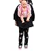 TianBo Baby Doll Pink Carrier Backpack Doll Accessories, Storage for Doll Clothes and Accessories for 15 Inch to 18 Inch Dolls