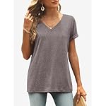 ATHMILE T Shirts Short Sleeve V Neck Tees for Women Fashion Tops Trendy Lightweight Casual Summer Outfits Clothes 2025 Beach - Image 2