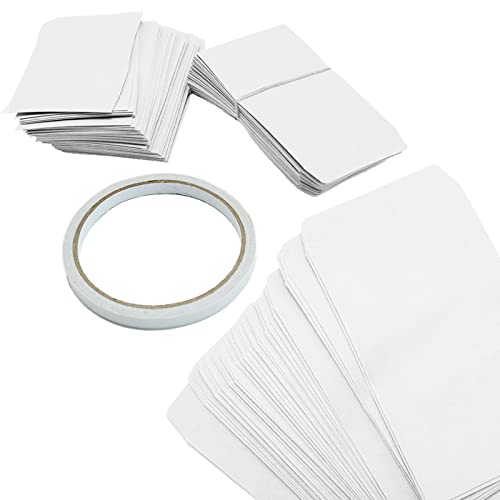 LAMXD 100 Pcs Sachet Papier Kraft Pochette Cadeau, 10 x 6 cm Blanche Mini Enveloppe Kraft pour Stocker Bonbon, Herbes, Graines, Bibelots, Petit Objet Cover