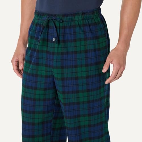 Image of Amazon Essentials Men's 100% Cotton Flannel Sleep Pant, Relaxed Fit Lounge Pants with Elastic Waist and Drawstring