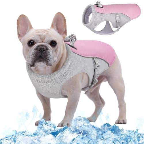 Kuoser Chaleco de Enfriamiento para Perros, Abrigo de Enfriamiento por Evaporación para Perros, Chaqueta Transpirable de Enfriamiento para Mascotas, Chaleco Veraniego Anti-Sol para Perros