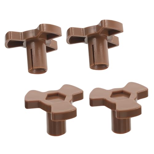 LABRIMP 4 piezas Soporte para Microondas con Eje de Repuesto Acoplador y Guía para Bandeja Giratoria de Plástico Resistente Compatible con Varios