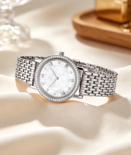 Image of BINLUN Mesh Stainless Steel Watch Band, Ultra Thin Polished Replacement Bracelets with Butterfly Buckle for Men Women, 12 /14 /16 /18 /20 /22mm