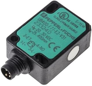 UB400-F77-E2-V31, Sensor, Ultrasonic, 25-400mm Range, 20-30VDC, PNP, M8 x 1 Connector, 4 Pin, 2332