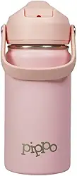 Pippo | Garrafa Térmica Infantil Criança Aço Inox Parede Dupla Menino Menina Para Bebidas Quentes e Frias e Livre de BPA (Rosa)