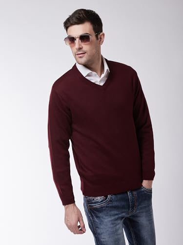 Image of Pivl Men's Winter V Neck Solid Sweaters ||Winterwear||