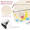 HAOTIAN-X Lot de 30 Sacs en Toile avec Fermeture éclair, Sacs de Maquillage Vierges pour Bricolage, Trousse à Crayons en Toile pour Bricolage, Rangement de Voyage, Sac à Crayons, Sac (Beige et Noir) #2