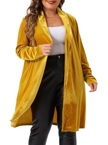 Image of Agnes Orinda Plus Size Velvet Blazers Jackets for Women Casual Lapel Suit Office Work Blazer | Soft Velvet Fabric, Notched Lapel, Button Closure, Vintage Party Style, Long Sleeve Casual Blazer Jacket
