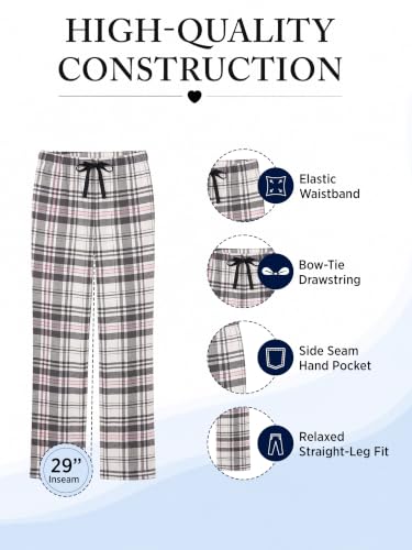 Image of Ashford & Brooks Women's Super Soft Flannel Plaid Pajama Sleep Pants