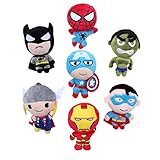 EASTVAPS 7 unids / Lote los Vengadores de Peluche de Juguete Superman Batman Spiderman Hulk Capitán América Thor Juguetes Rellenos