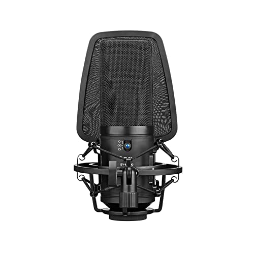 By-M1000 Condenser Microphone Podcast Mic Kit Omnidirectional/Bidirectional Double-Layer Pop Filter For Live Video #TOP3