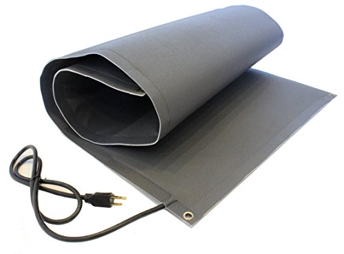 RHS Snow Melting Mat, Heated Walkway Mat, Melts 2 inches of Snow per Hour as it Lands, Color Black, Anti Slip Traction, Sandpaper Like Design, Buy Factory Direct, Heated Mat (2 ft. x 6 ft.)